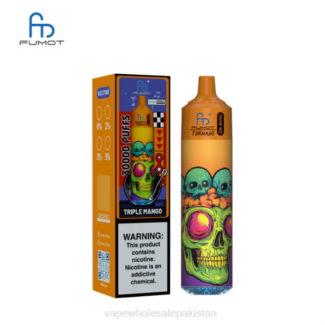 Vape Wholesale Pakistan BJ8829 Triple Mango Fumot Tornado 30K Music