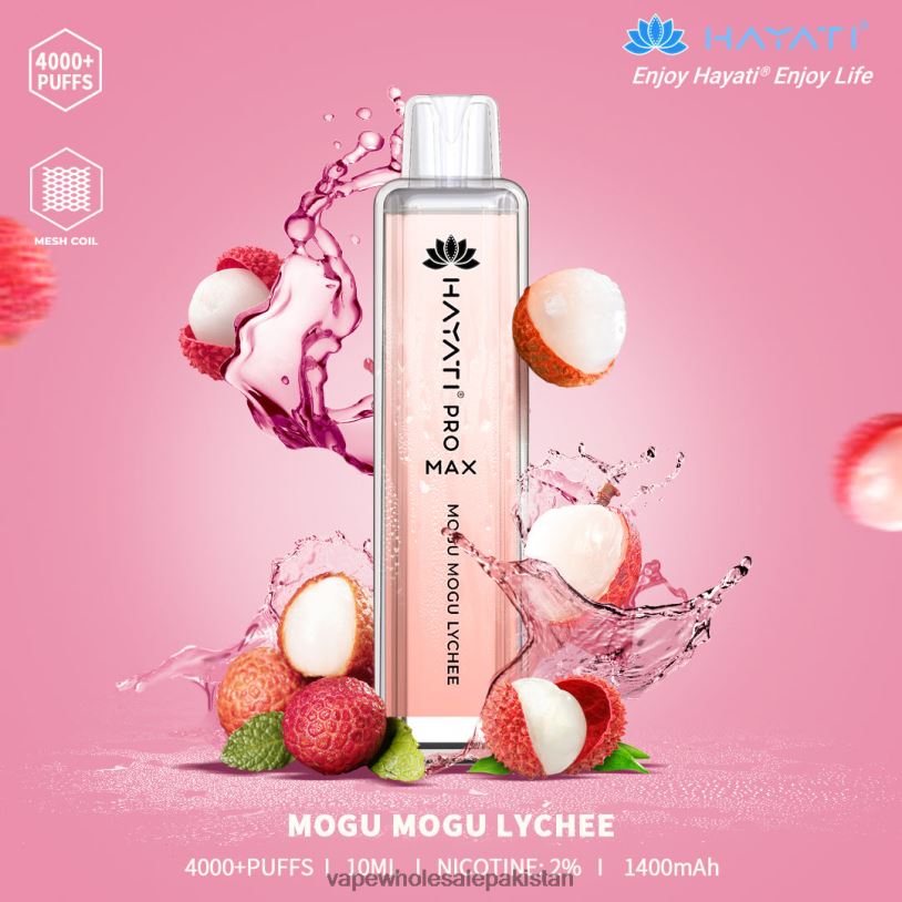 E Cig Wholesale Mogu Mogu Lychee D42RL166 Hayati Pro Max 4000