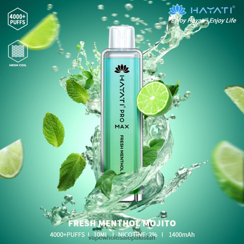 Electronic Cigarette Wholesale Fresh Menthol Mojito D42RL187 Hayati Pro Max 4000