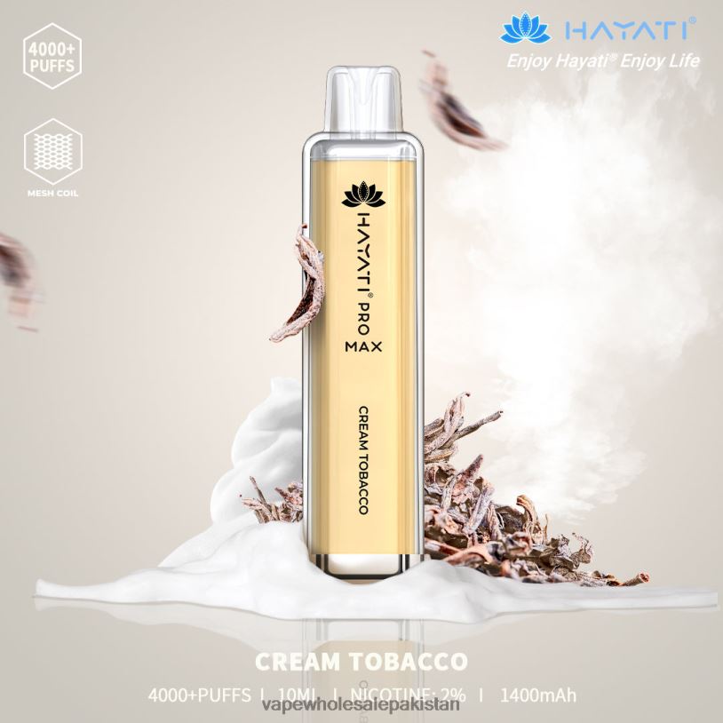 Electronic Cigarette Wholesale Price Cream Tobacco D42RL190 Hayati Pro Max 4000