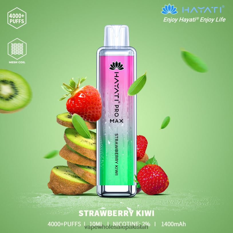Electronic Cigarette Wholesale Supplier Strawberry Kiwi D42RL188 Hayati Pro Max 4000