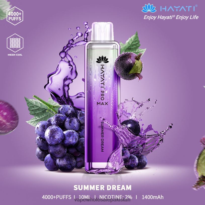 Electronic Cigarette Wholesale Supplier Summer Dream D42RL178 Hayati Pro Max 4000