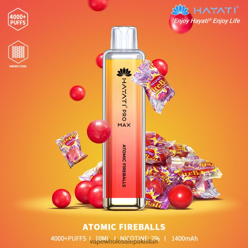 Vape Companies In Pakistan Atomic Fireball D42RL143 Hayati Pro Max 4000
