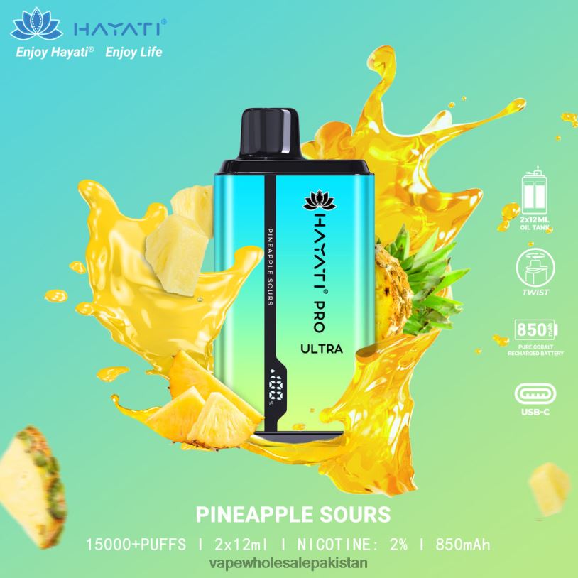 Electronic Cigarette Wholesale Supplier Pineapple Sours D42RL228 Hayati Pro Ultra