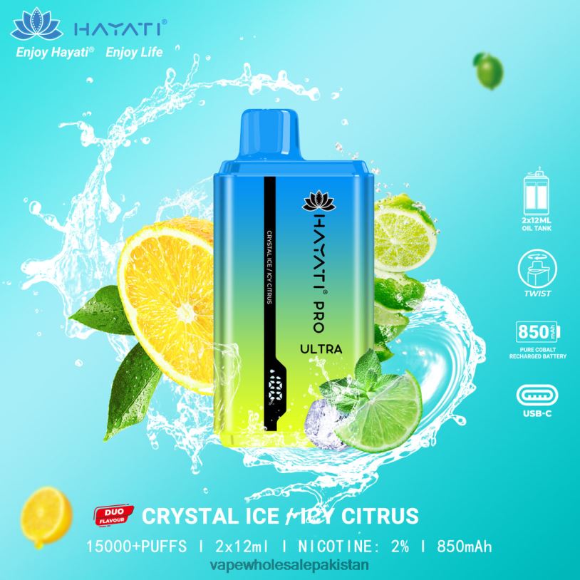 Vape Companies In Pakistan Crystal Ice/Icy Citrus D42RL223 Hayati Pro Ultra
