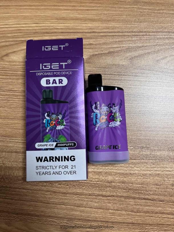 Electronic Cigarette Wholesale Supplier Grape Ice D42RL88 IGET BAR 3500 5% NICOTINE
