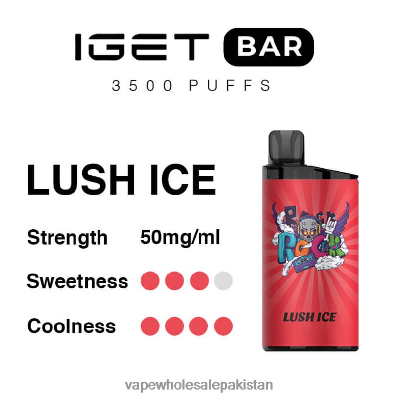Vape Companies In Pakistan Lush Ice D42RL93 IGET BAR 3500 5% NICOTINE