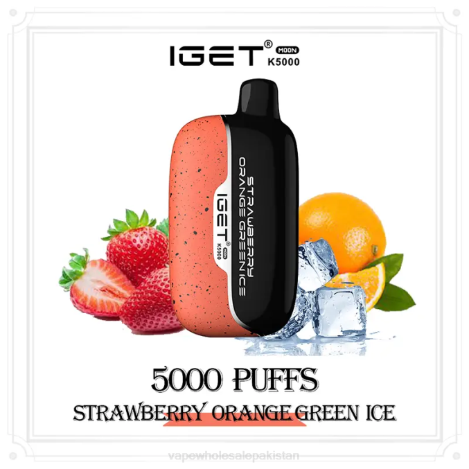 E Cig Wholesale NXJ012 Strawberry Orange Green Ice IGET Moon K5000