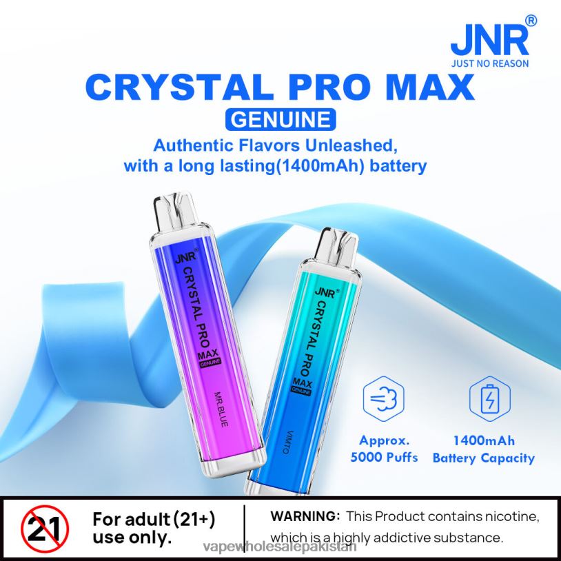 E Cigarette Wholesale Juicy peach D42RL735 JNR CRYSTAL PRO MAX