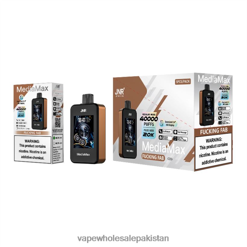 JNR MediaMax 40k Puff Fcuking Fab TTB2TD13 Vape Companies In Pakistan