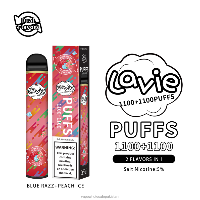 LAVIE BAR Switch 2200 Puffs HLND2298 | Electronic Cigarette Wholesale Supplier Blue Razz/Peach Ice