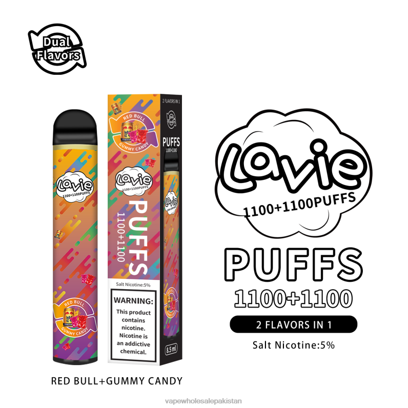 LAVIE BAR Switch 2200 Puffs HLND2299 | E Cigarettes Wholesale Suppliers Red Bull/Gummy Candy