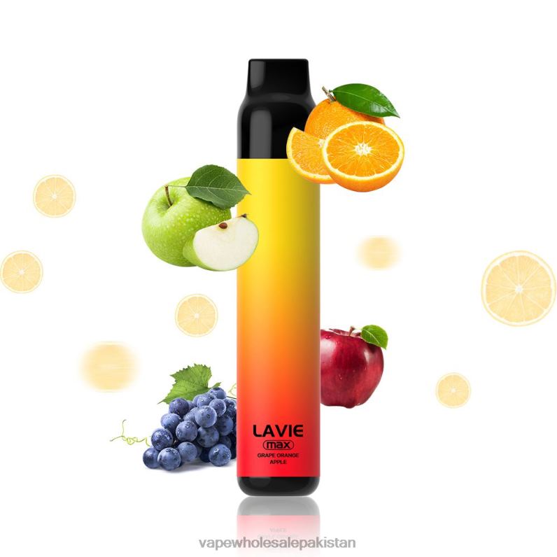 LAVIE BAR 5000 Puffs - MAX HLND2280 | Electronic Cigarette Wholesale Price Grape Orange
