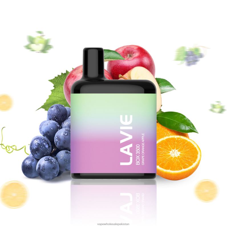 LAVIE BOX 3500 Puffs HLND2212 | Vape Wholesale Prices Grape Orange Apple