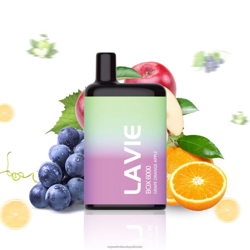 LAVIE BOX 6000 Puffs HLND2202 | Vape Wholesale Prices Grape Orange Apple