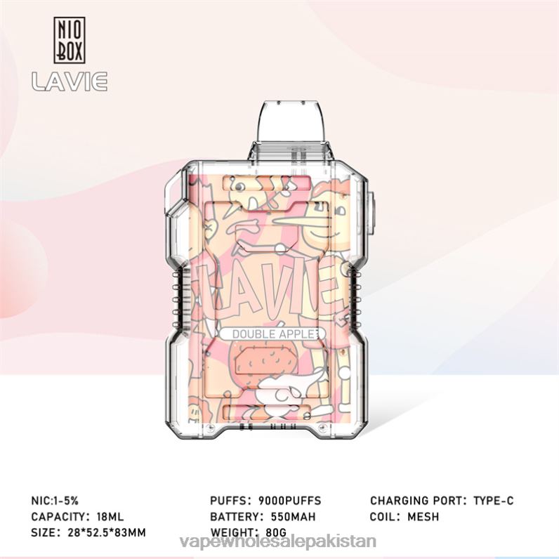 LAVIE NIO BOX 9000 Puffs HLND2195 | E Cigarette Wholesale Double Apple