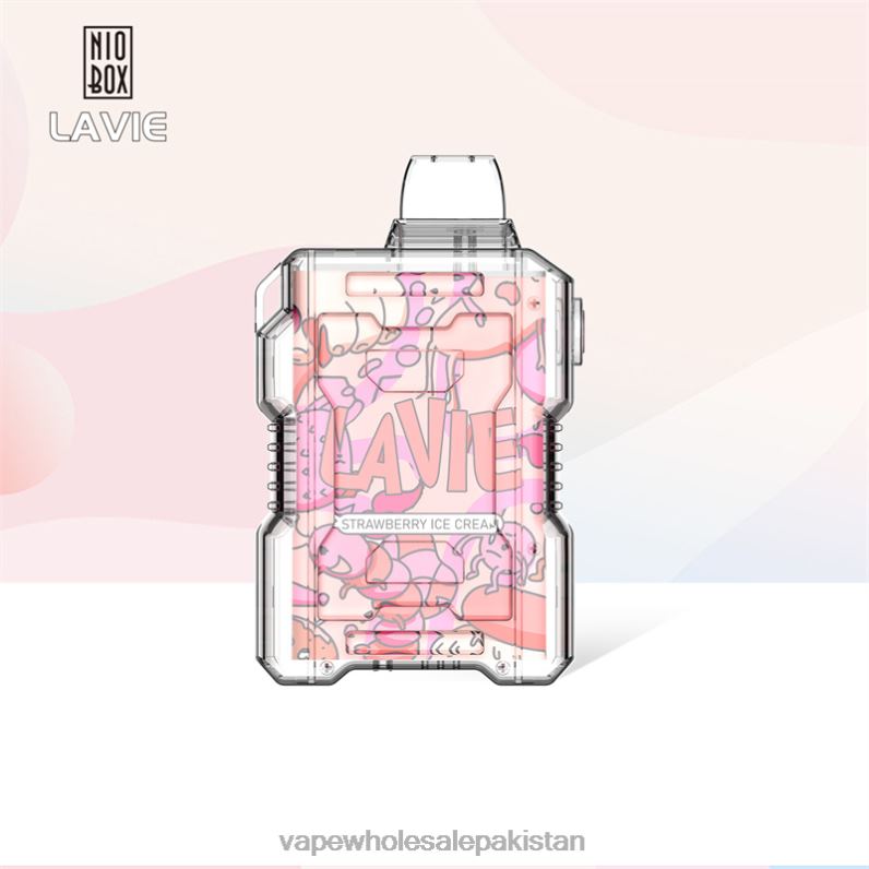 LAVIE NIO BOX 9000 Puffs HLND2196 | E Cig Wholesale Strawberry Ice Cream