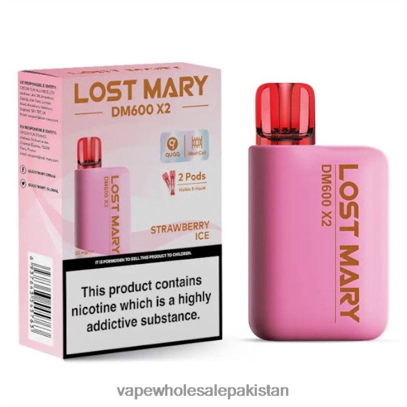 Electronic Cigarette Wholesale Price Strawberry Ice D42RL480 LOST MARY DM600 X2