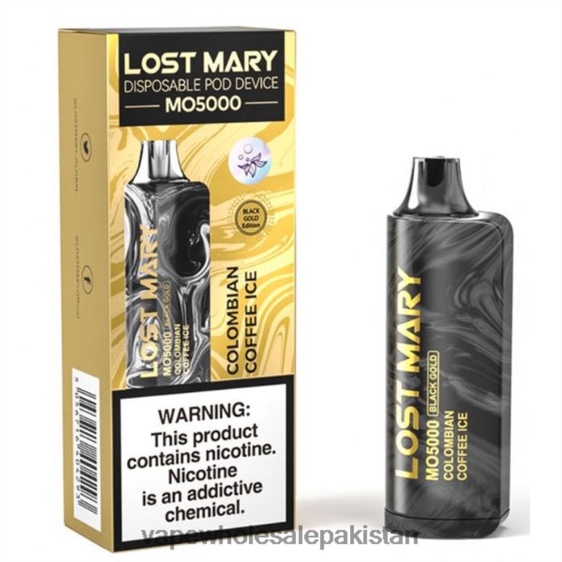 Cheapest Vape Wholesale Colombian Coffee Ice D42RL344 LOST MARY MO5000 Black Gold 10mL