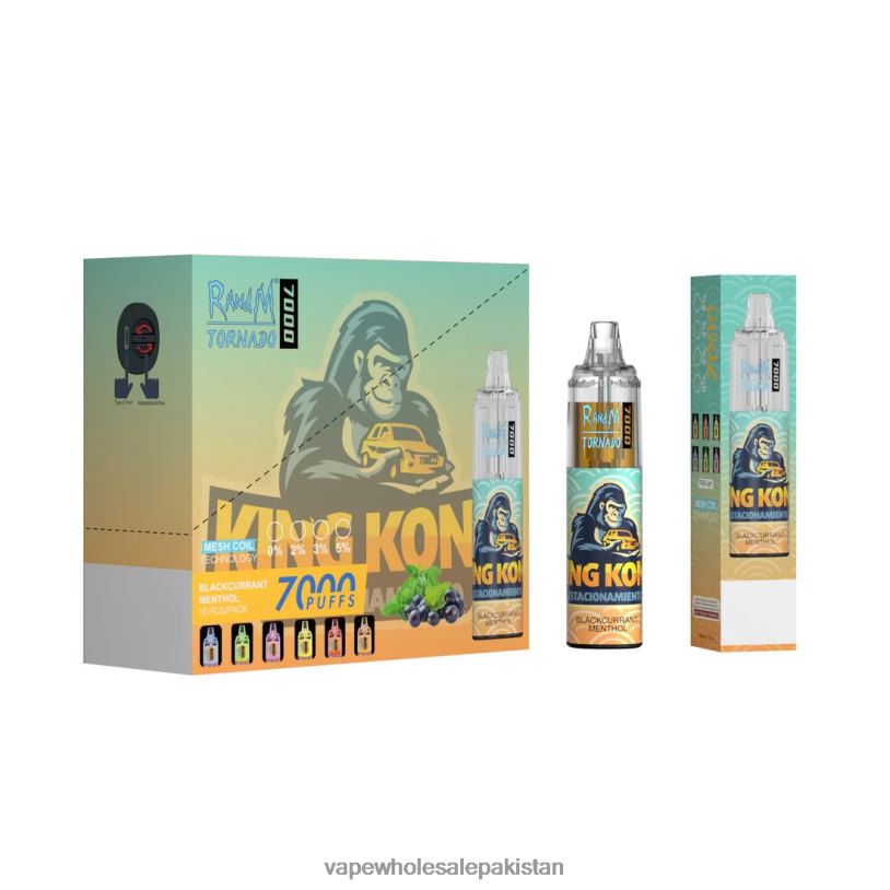 Vape Wholesale Pakistan Disposable D42RL1 RandM Tornado 7000 5%