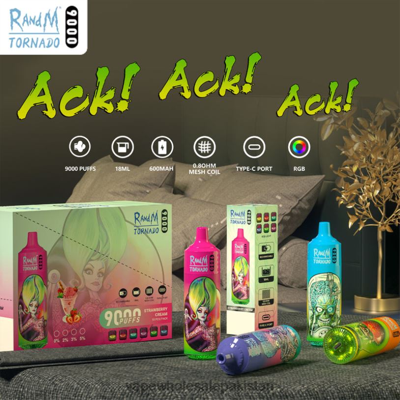 Vape Wholesale Prices Disposable D42RL2 RandM Tornado 9000 5%