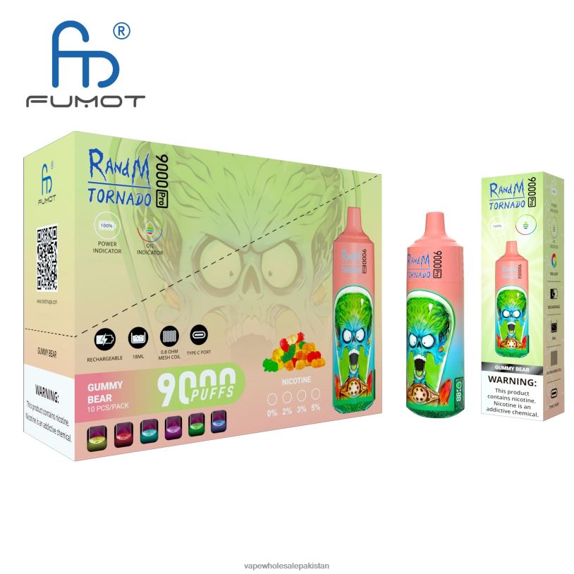 Vape Wholesale Prices Disposable D42RL2 RandM Tornado 9000 5%