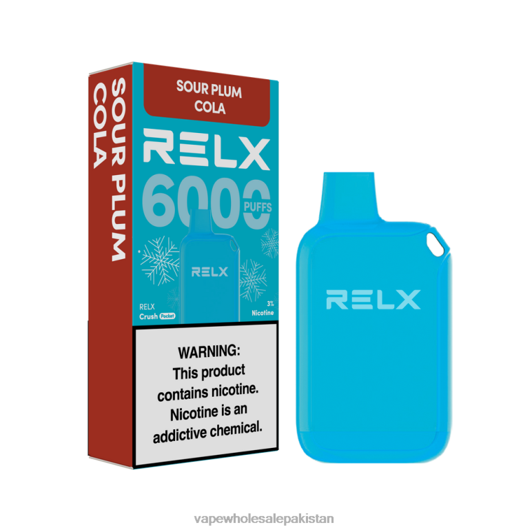 E Cigarettes Wholesale Suppliers 8F68619 - Sour Plum Cola RELX Crush Pocket 6000 Icy