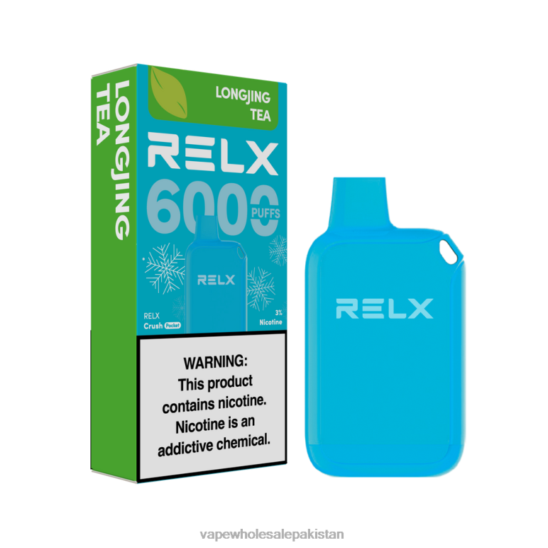 E Cigarettes Wholesale Suppliers 8F6869 - LongJing Tea RELX Crush Pocket 6000 Icy