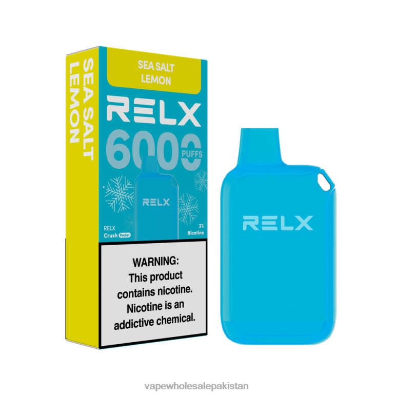 Vape Wholesale Pakistan 8F68611 - Sea Salt Lemon RELX Crush Pocket 6000 Icy