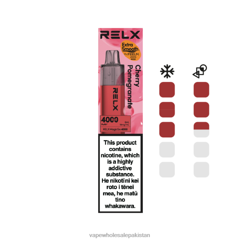 Electronic Cigarette Wholesale Supplier 8F6868 - Cherry Pomegranate RELX MagicGo 4000 Disposable Vape
