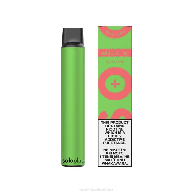 Electronic Cigarette Wholesale Price 8Z0630 - Solo Plus Disposable Vape Sour Apple