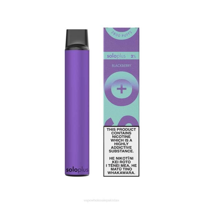 Electronic Cigarette Wholesale Supplier 8Z0638 - Solo Plus Disposable Vape Paradise Collection Blackberry