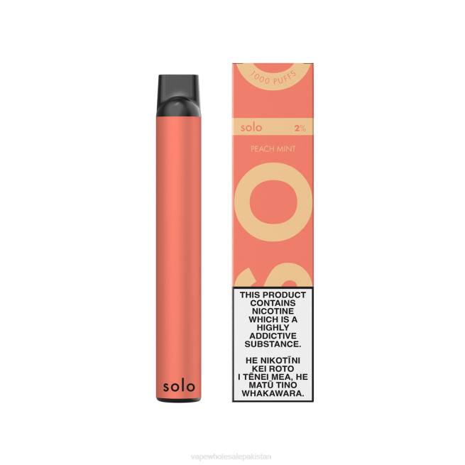 E Cig Wholesale 8Z066 - Solo Disposable Vape Peach Mint