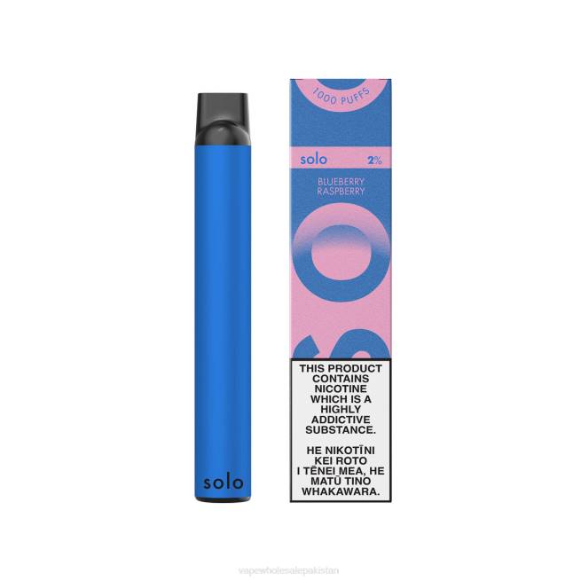 E Cigarettes Wholesale Suppliers 8Z0619 - Solo Disposable Vape Paradise Collection Blueberry Raspberry