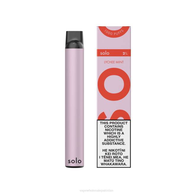 E Cigarettes Wholesale Suppliers 8Z069 - Solo Disposable Vape Lychee Mint