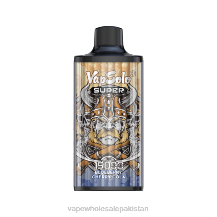 Cheapest Vape Wholesale 284D109 Vapsolo SUPER Disposable Vape Blueberry Cherry Cola