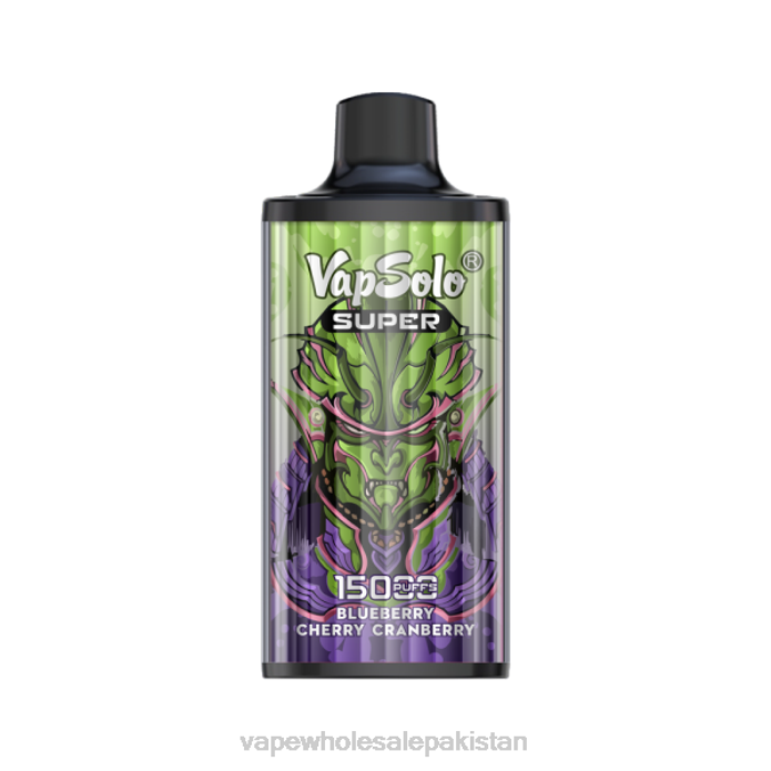 E Cigarette Wholesale 284D110 Vapsolo SUPER Disposable Vape Blueberry Cherry Cranberry