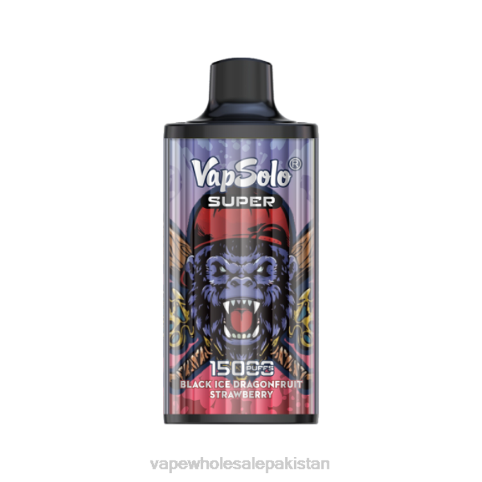 Vape Wholesale Prices 284D107 Vapsolo SUPER Disposable Vape Black Ice Drangofruit Strawberry