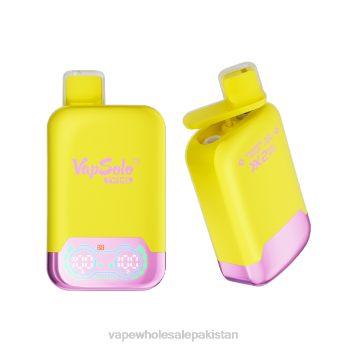 Electronic Cigarette Wholesale 284D126 Vapsolo TWINS Disposable Vape Strawberry Banana & Fizzy Cherry