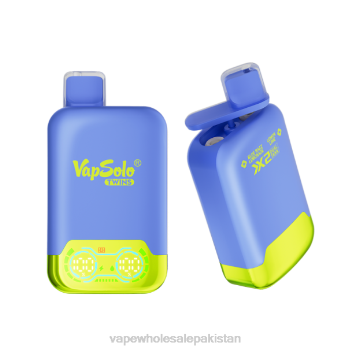 Vape Wholesale Pakistan 284D120 Vapsolo TWINS Disposable Vape Blue Razz Lemonade & Lemon Lime
