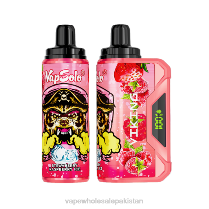 E Cig Wholesale 284D139 Vapsolo VIKING Disposable Vape Strawberry Raspberry Ice