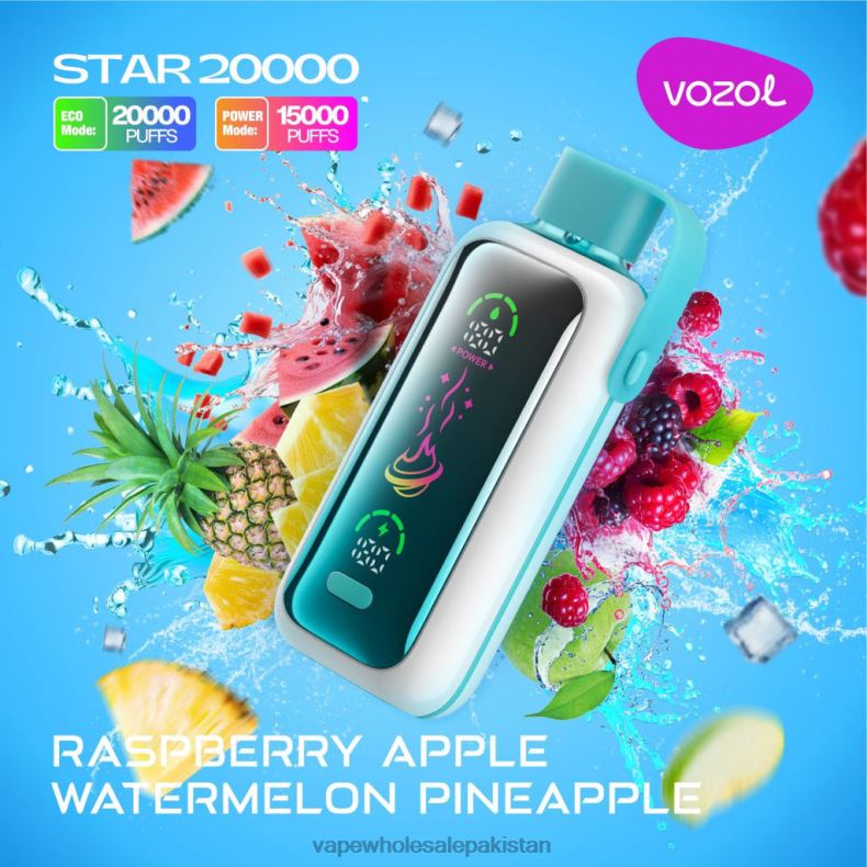 Cheapest Vape Wholesale RASPBERRY APPLE WATERMELON PINEAPPLE D8T2L18 VOZOL STAR 20000