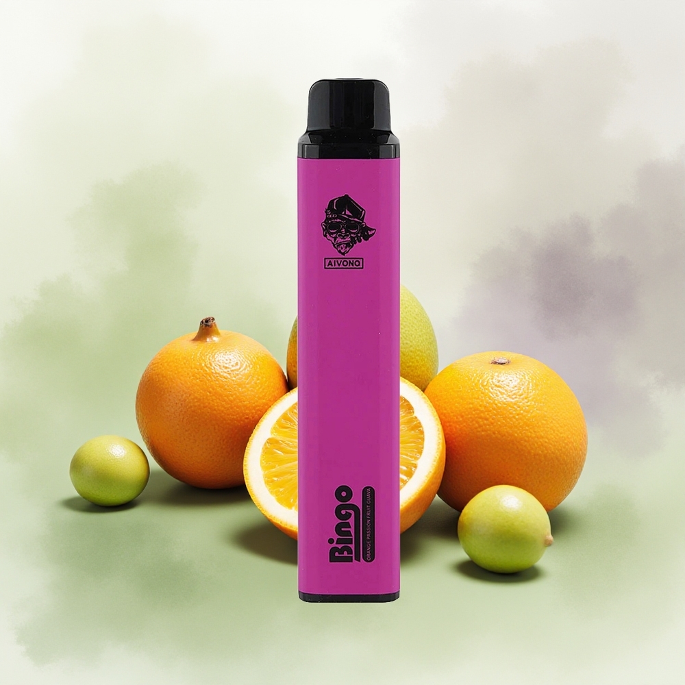 Wholesale Pakistan Aivono Aim Bingo 4000 Puffs Disposable Vape Orange Passion Fruit Guava 0%,2%,5% Nicotine