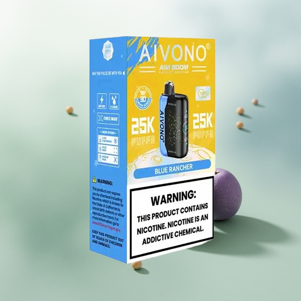 Wholesale Pakistan Aivono Aim Boom 25000 Puffs Disposable Vape Blue Rancher 0%,2%,3%,5% Nicotine