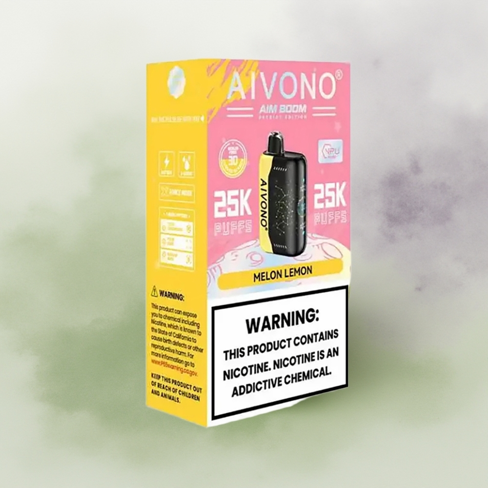 Wholesale Pakistan Aivono Aim Boom 25000 Puffs Disposable Vape Melon Lemon 0%,2%,3%,5% Nicotine