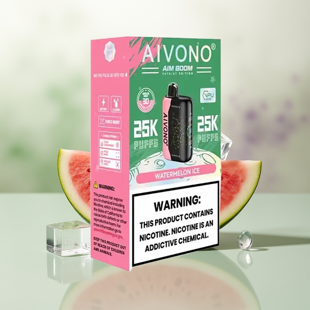 Wholesale Pakistan Aivono Aim Boom 25000 Puffs Disposable Vape Watermelon Ice 0%,2%,3%,5% Nicotine
