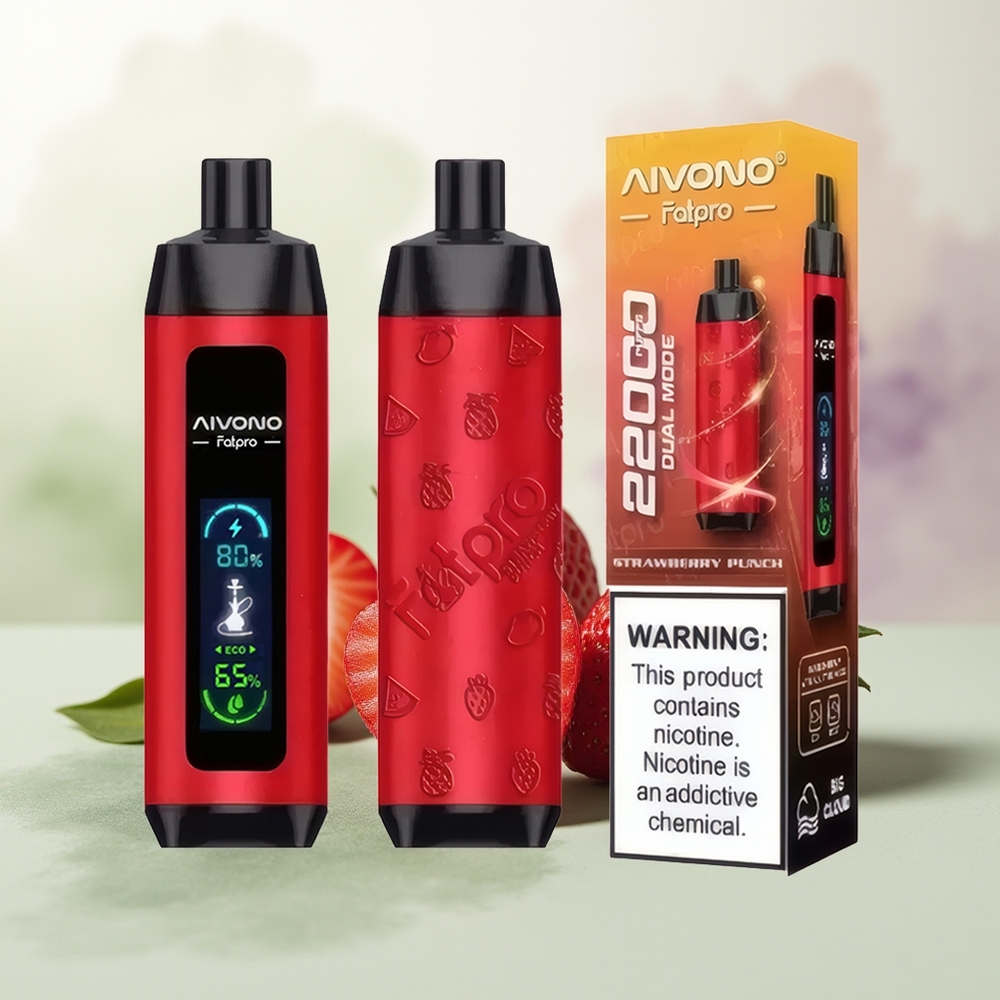 Wholesale Pakistan Aivono Aim Fatpro 22000 Puffs Disposable Vape Strawberry Punch 0%,2%,3%,5% Nicotine