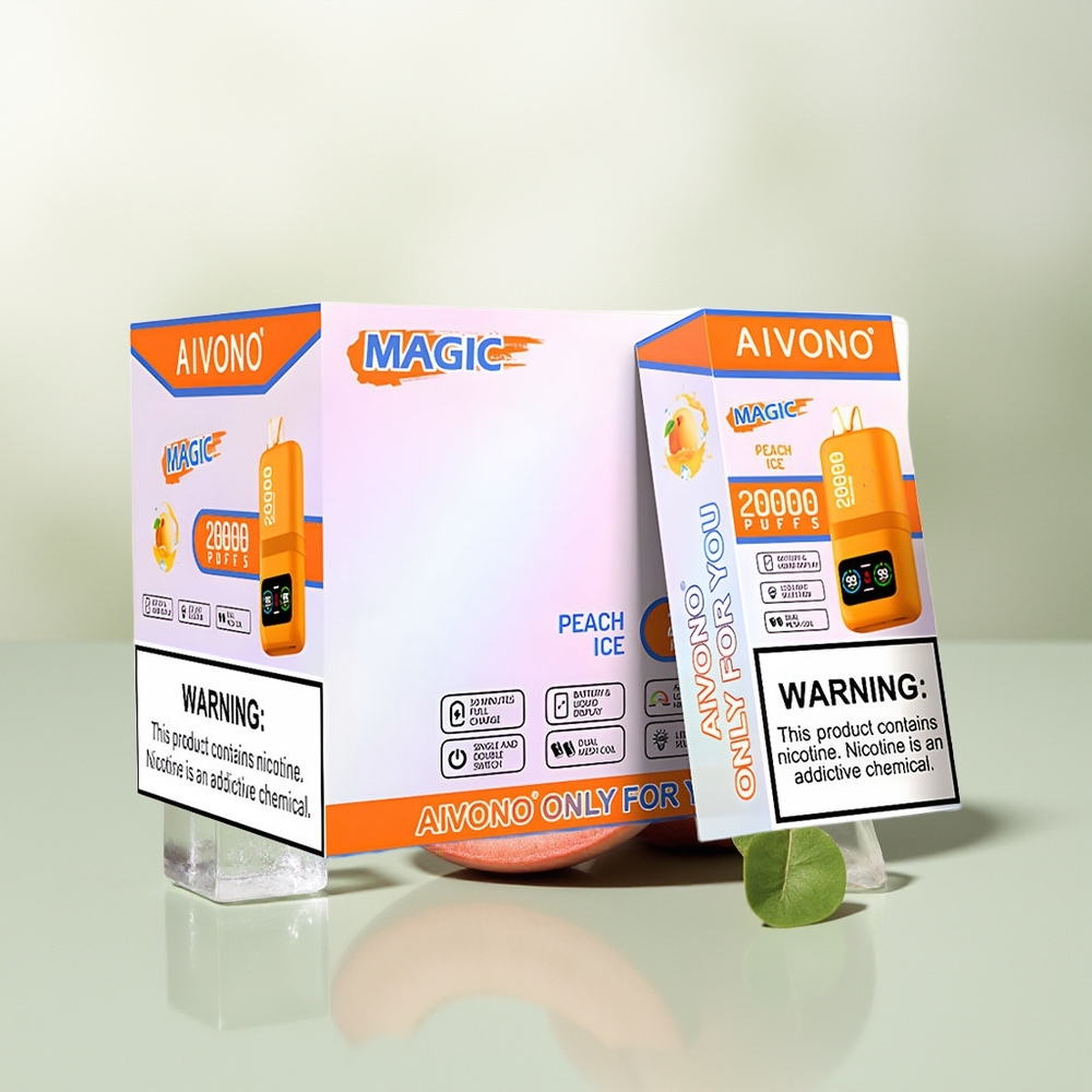 Wholesale Pakistan Aivono Aim Magic 20000 Puffs Disposable Vape Peach Ice 0%,2%,3%,5% Nicotine