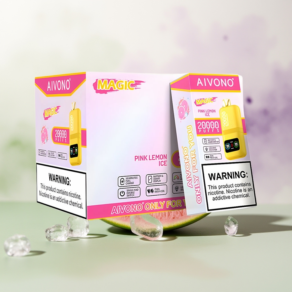Wholesale Pakistan Aivono Aim Magic 20000 Puffs Disposable Vape Pink Lemon Ice 0%,2%,3%,5% Nicotine