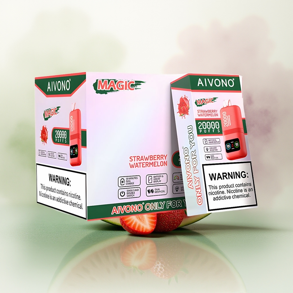 Wholesale Pakistan Aivono Aim Magic 20000 Puffs Disposable Vape Strawberry Watermelon 0%,2%,3%,5% Nicotine